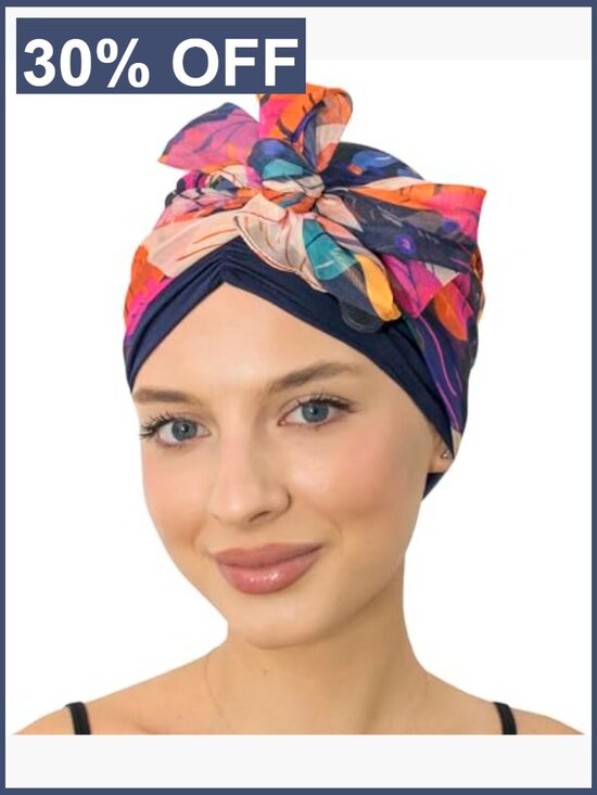 Hair Loss Cover Headwrap for Women Turban Skull Cap Bamboo Viscose Hat main image 4